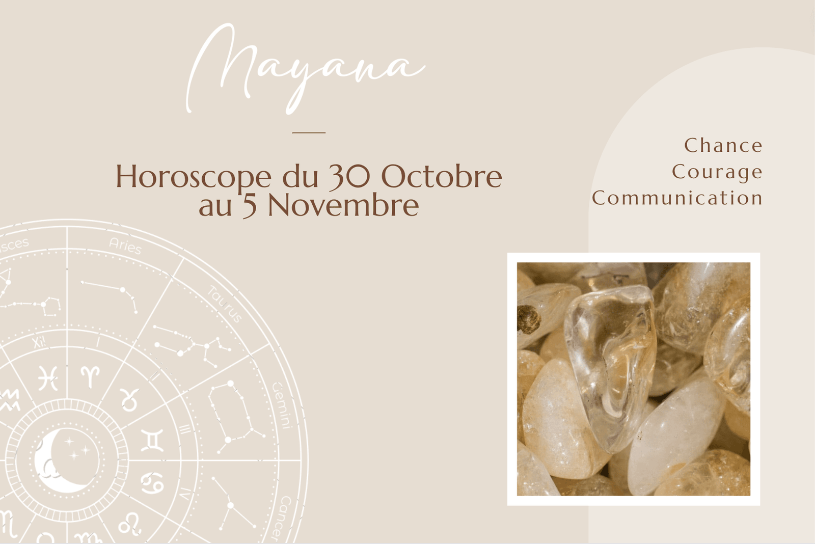 Horoscope lithothérapie semaine 30 octobre 5 novembre