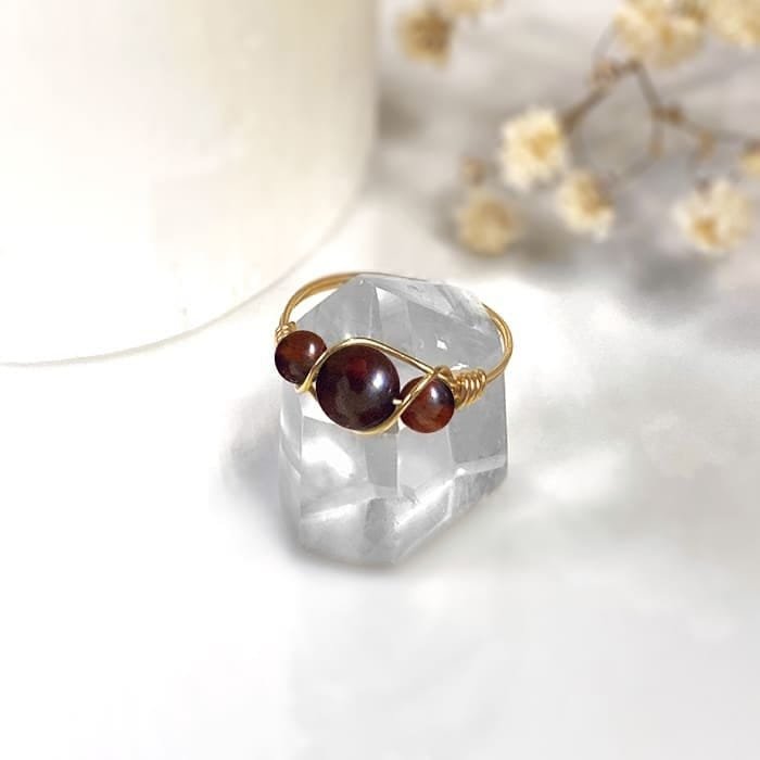 Bague cheap pierre ambre