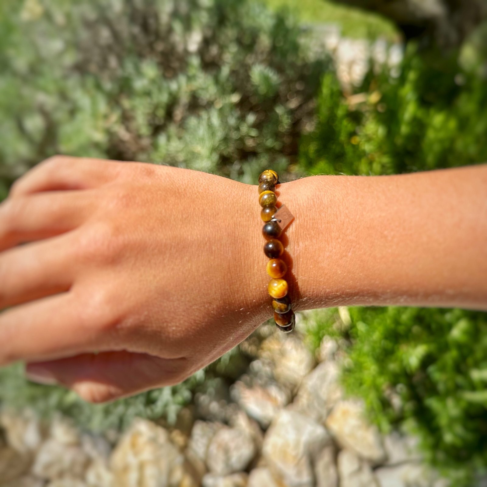bracelet pierre naturelle enfant garcon oeil de tigre
