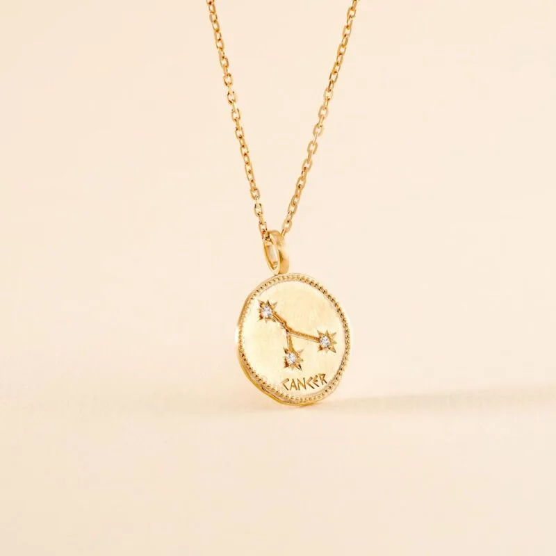 collier signe astro cancer pendentif