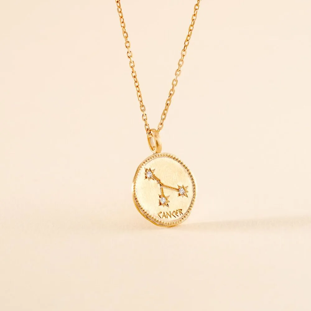 collier signe astro cancer pendentif